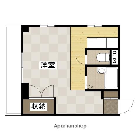 ハイツ陽光(ワンルーム/2階)の間取り写真