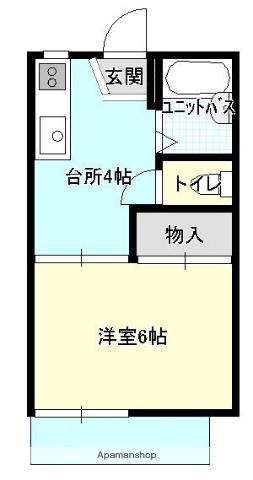 アメニティ東福山(1K/1階)の間取り写真