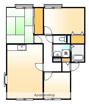 サンビレッジ城西 B棟(3LDK/1階)の間取り写真