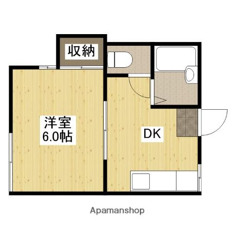 シャンブル三吉(1DK/1階)の間取り写真