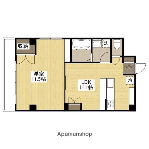 クレスト明治町(1LDK/5階)の間取り写真