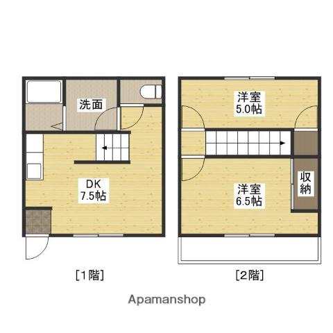 プレステージ湯野(2DK)の間取り写真