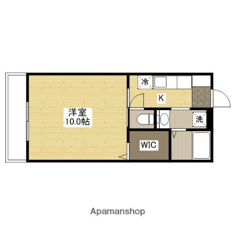 ウェル上加茂(1K/1階)の間取り写真