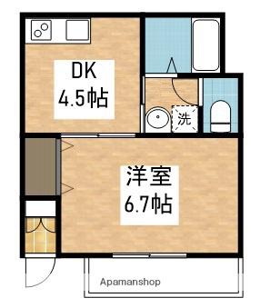 オリーブコート古野上(1DK/1階)の間取り写真