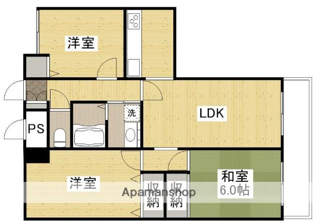 メゾン無憂館Ⅱ(3LDK/3階)の間取り写真