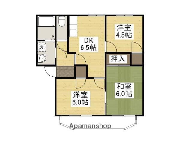 アメニティータウン千代田A(3DK/2階)の間取り写真