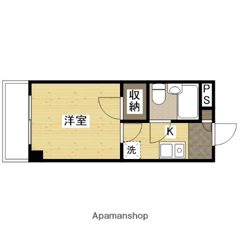 リバティ丸之内(1K/1階)の間取り写真