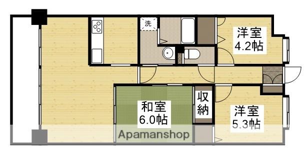 川端壱番館(3LDK/3階)の間取り写真