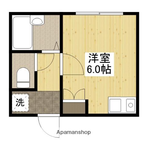 カジシマハイツ(ワンルーム/2階)の間取り写真
