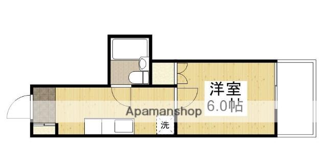 サンヒルズ広島屋(1K/2階)の間取り写真