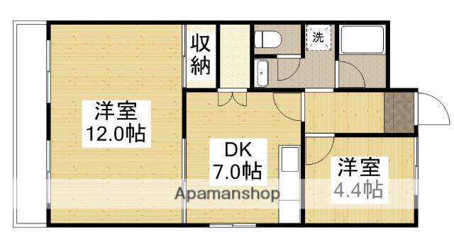 駒金屋10マンション(2DK/3階)の間取り写真