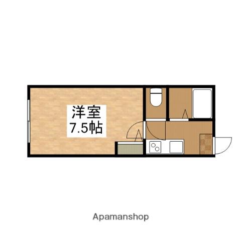 エメローズ穂垣(1K/3階)の間取り写真