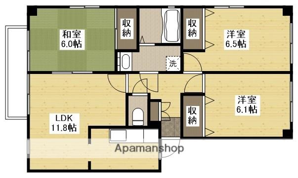 フォブール春日Ⅰ(3LDK/1階)の間取り写真