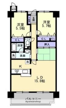 アルファステイツ光南町(3LDK/2階)の間取り写真