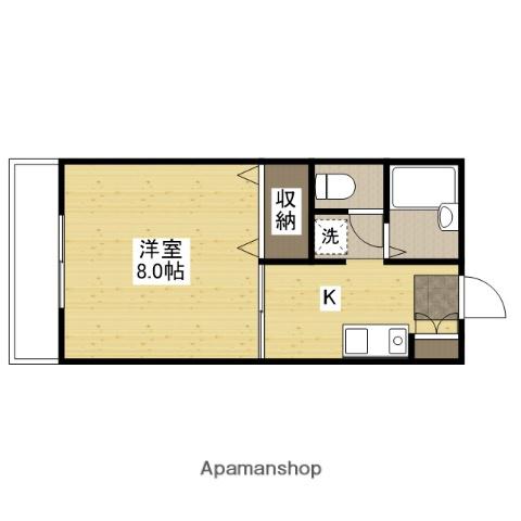 ハイツ南蔵王(1K/2階)の間取り写真