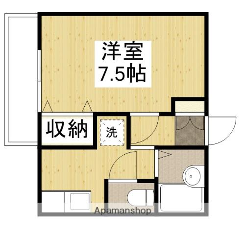 ファースト(1K/1階)の間取り写真