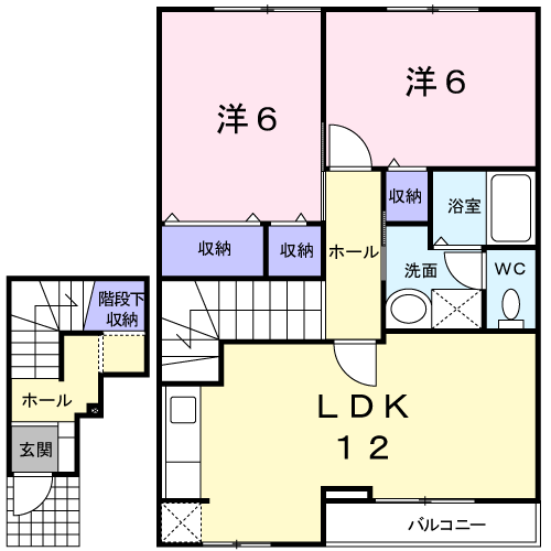 セダ.フィールド21B(2LDK/2階)の間取り写真