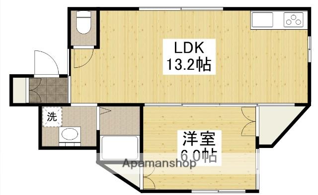 バグースDJ(1LDK/2階)の間取り写真