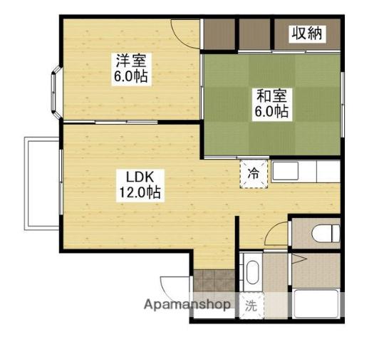 ツリーファースト96(2LDK/2階)の間取り写真