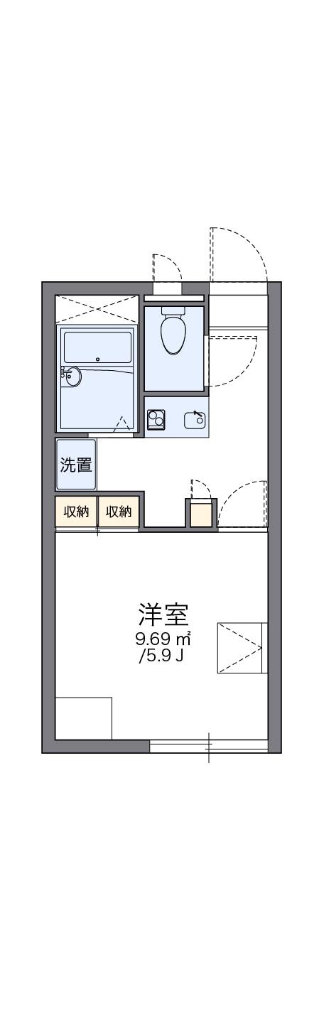 レオパレスヴィラ一ツ橋(1K/1階)の間取り写真
