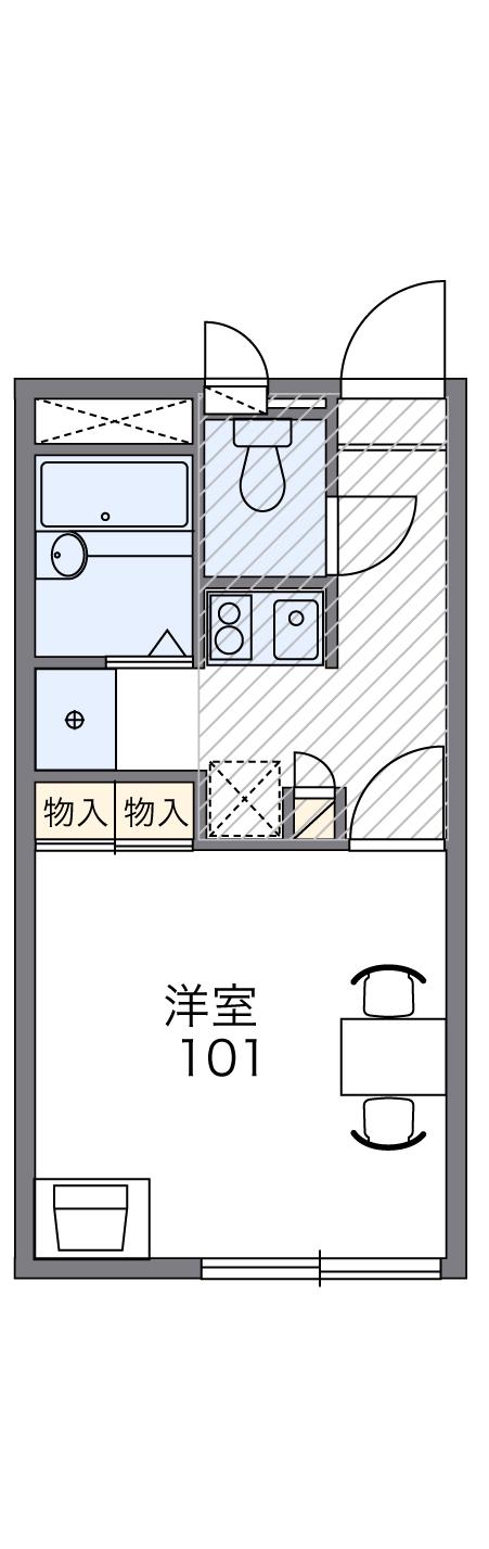 レオパレスレスポワール(1K/2階)の間取り写真