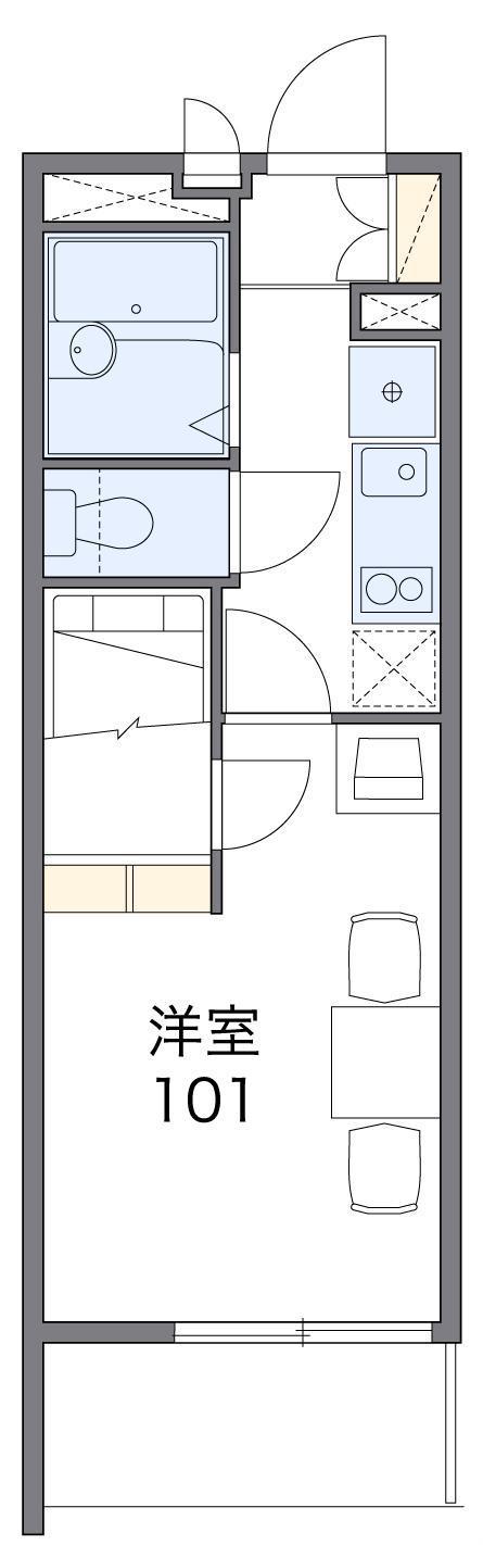 レオパレスYUYAKESO(1K/3階)の間取り写真