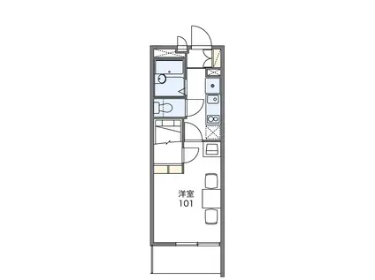 レオパレスMATSUMOTO(1K/1階)の間取り写真