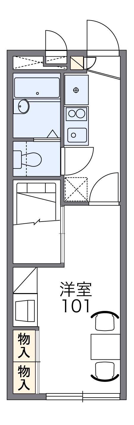 レオパレスヒルトップ(1K/1階)の間取り写真