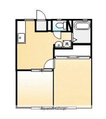 マリヤハイツA棟(2DK/2階)の間取り写真