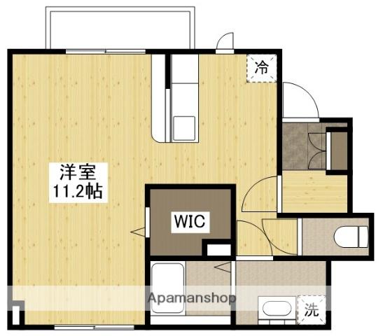 アイリス(ワンルーム/1階)の間取り写真