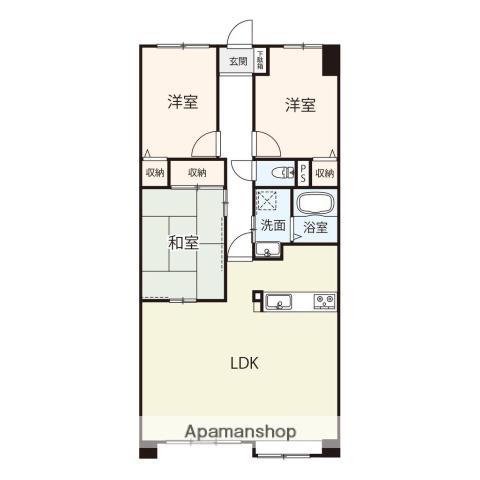 エンゼルハイム東福山弐番館(3LDK/12階)の間取り写真