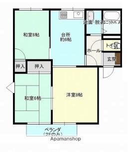 フレグランス88(3DK/2階)の間取り写真