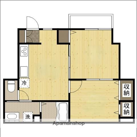 ソフィスコート多治米(2DK/1階)の間取り写真