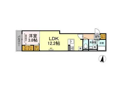 D-ROOMTSUCHIYA(1LDK/1階)の間取り写真