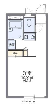 レオパレス府中赤繁(ワンルーム/2階)の間取り写真