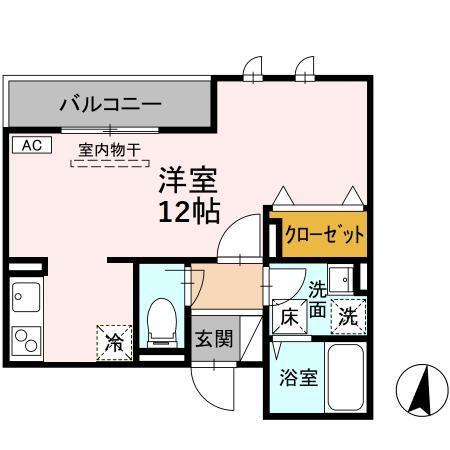 DーRESIDENCE中央公園(ワンルーム/3階)の間取り写真