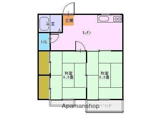 フォレストコーポA(2DK/2階)の間取り写真