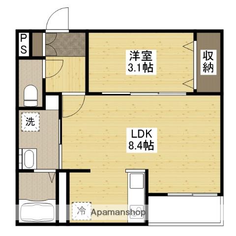 月光福山東壱番館(1LDK/3階)の間取り写真