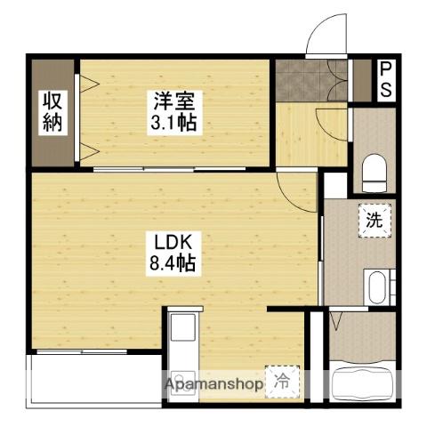月光福山東壱番館(1LDK/1階)の間取り写真
