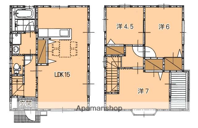 福塩線 福山駅 徒歩35分 2階建 築15年(ワンルーム)の間取り写真