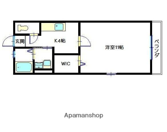 レトアM(1K/2階)の間取り写真
