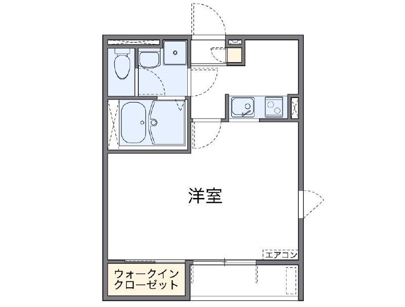 レオネクスト千世(1K/2階)の間取り写真
