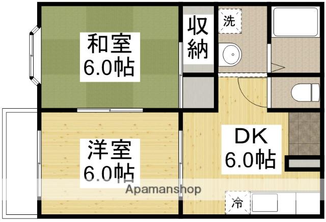 DUET B(2DK/1階)の間取り写真