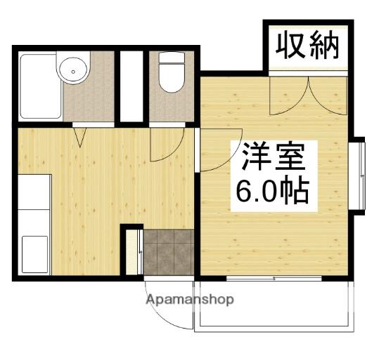 駒金屋11マンション(1DK/2階)の間取り写真