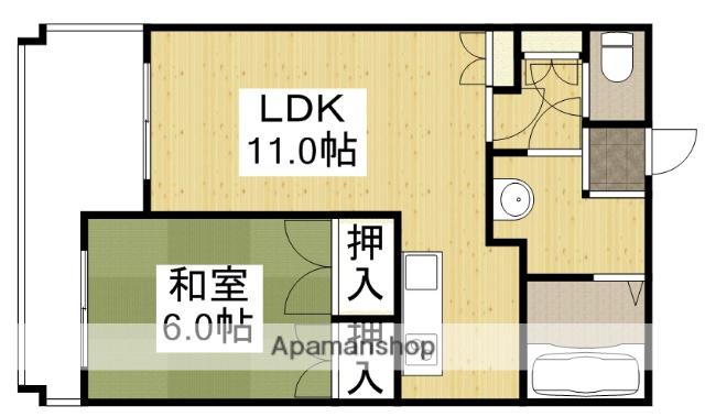 イケダビル(1LDK/4階)の間取り写真