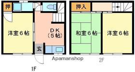 増田ハウス(3DK/1階)の間取り写真