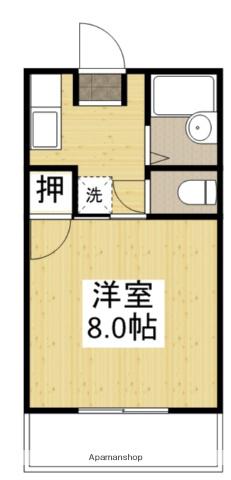 コーポカンバラ(1K/2階)の間取り写真