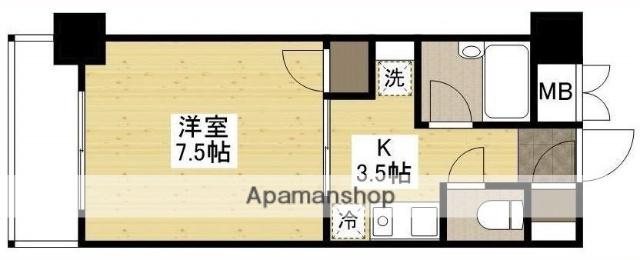 アネックス紅葉(1K/13階)の間取り写真