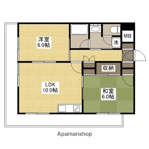 アネックス紅葉(2LDK/3階)の間取り写真