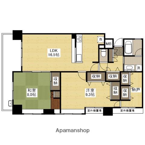 フローレンス福山本町(2SLDK/7階)の間取り写真